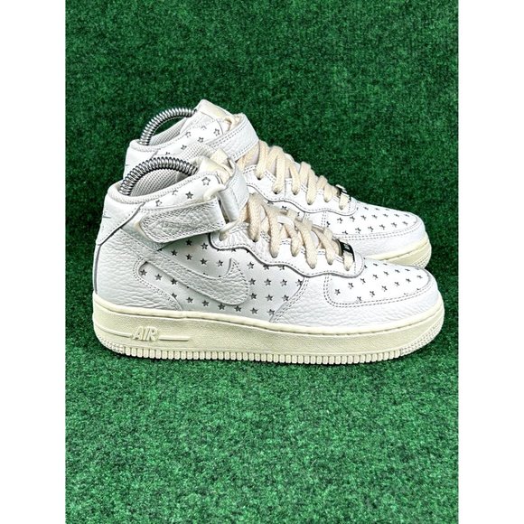 Nike Air Force 1 Mid Cut Out Stars Summit White Womens Size 6 DV3451-100 - Picture 2 of 8
